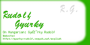 rudolf gyurky business card